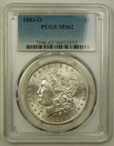 1883-O ���[�K�� �V���o�[�h�� 1�h���R�C�� PCGS MS-62 �u�����A���g �A���T�[�L�����[�g BU (19) A
