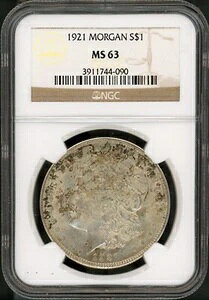 1921N 1h Kh MS 63 NGC # 3911744-090 X^[AO[g[ + {[iX