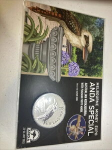 2022 ANDA メルボルン万博スペシャル クッカバラ 1オンス 1ドル銀貨 ポッサム プライベートマーク