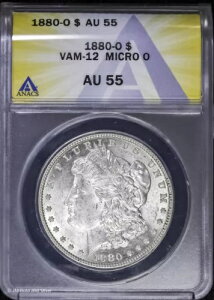 1880-O 1hK ANACS AU 55 | Vam-12 Micro O