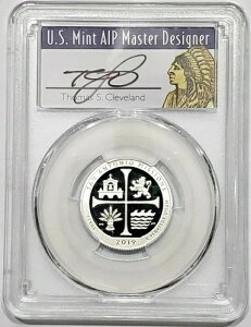 2019-S 25C サンアントニオミッション NP PR70DCAM FDOI トーマス クリーブランド ネイティブ シルバー。