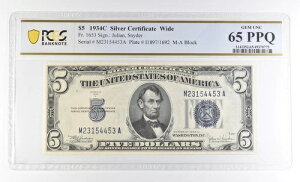 1934�N C $5 ��ؖ��� ���C�h Fr#1653 Gem Unc 65 PPQ PCGS *2837