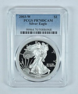 PR70 2003-W DCAM �A�����J���V���o�[�C�[�O�� PCGS �u���[���x��