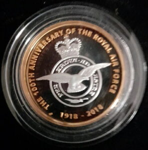 RAF 100周年記念バッジ 2018 2ポンド 2ポンド硬貨 シルバープルーフ ロイヤルミント製