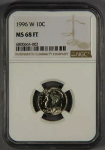1996-W ���[�Y�x���g �_�C�� NGC MS68 FT �t���g�[�`