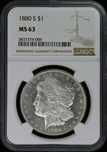 1880-S �����K���E�_���[ S$1 NGC MS63