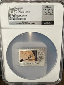 2023年 ニウエ ディズニー 100周年記念切手 ピーターパン 1オンス 銀貨 NGC PF 70 ウルトラカム