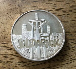 1990�N�R�C�� SOLIDARNOSC 100000 zl (�|�[�����h�Y�E�H�e�B) .999 ���� 31gr �|�[�����h