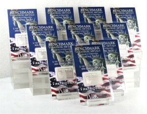 シルバー 10 パック パトリオット 1/10オンス インベストメントバー プレッパー&スタッカー 999 ファイン 2セント