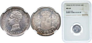 �X�y�C�� 1904 10 PCV 50 �Z���e�B���X �� 835 NGC MS 64