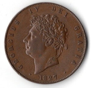 1827�N�W���[�W4���L�O�n�[�t�y�j�[�B�����A9.45g�A����28mm�B�R���N�^�[�Y�O���[�h�B