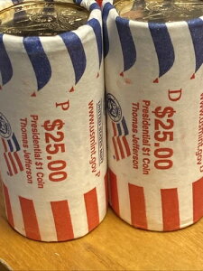 2007年 P&D トーマス・ジェファーソン 未開封 25枚入り ミントロール 大統領記念金貨