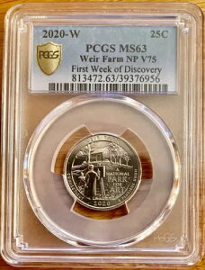 2020 W Wier Farm NP �N�H�[�^�[ 25�Z���g PCGS MS63 �S�[���h�V�[���h ���T V75 �v���C�x�[�g