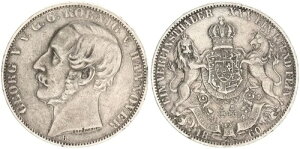 nm[o[ 1 Vereinstaler 1860 B Georg V SS 126318