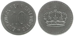 10 Pfennig Without Year Przemkov�A�|�[�����h�AHenriettenh?tte XF 56151
