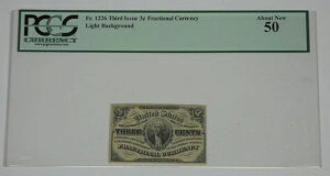 ��3�񔭍s 1864�N12��5���`1869�N8��16�� ����3�Z���g���� PCGS ��50�� �VFr# 1226