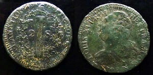 C 16  - 2 Sols Au Faisceau - 1792 N c (MDC)BO[hTB 180?