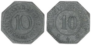 �|�[�����h/�X�g���X�u���N ( Wpr ), 10 Pfennig, Kaufmannischer Association Ev Vf-Xf 57210
