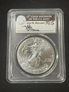 2017�N-w �A�����J�� �V���o�[ �C�[�O�� PCGS MS 70 1/1000 �����J���e�B �T�C������ FDI