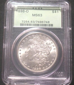 1898-O čK $1 PCGS MS63 OGH 90% 
