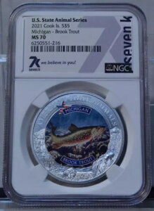 2021 $5 �N�b�N�E�C�Y�E�~�V�K���B�u���b�N�g���E�g �č��B���� NGC MS70 1�I���X �V���o�[ 7K