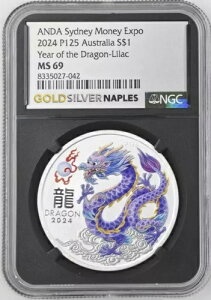 Ō̐FF2024N Vo[C[ hS CbN NGC MS69 1IX $1 Vhj[ }l[ GLX|