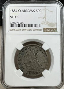 1854�N O ���R�̏��_�� �V���o�[�n�[�t�h�� ��t�� NGC VF25 - �V�i�Ӓ�ς�