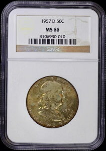 1957-D 50Zg݃tNn[th NGC MS 66 (BU Unc) fo[g[