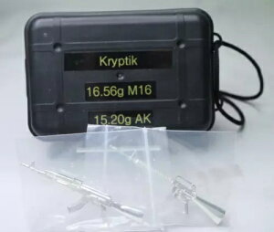 Kryptik .999 �V���o�[ �n���h�N���t�g M16 & AK-47 �V���o�[�K�� 16.56g ����� 15.20g