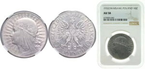 �|�[�����h 1932�N MW 10�Y�E�H�e�B ��� 750�� NGC AU 58
