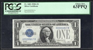 FR. 1601 1928-A 1hut@j[obNvݏؖ PCGS `CX -63PPQ