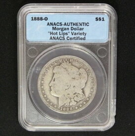 1888年 O $1 VAM 4 Hot Lips TOP 100 Anacs グレーデッド モルガン シルバー ダラー ローボール コイン