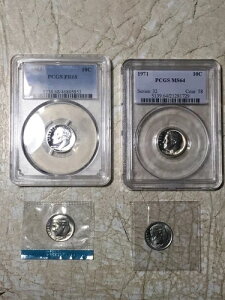 PCGS PR68 FDR 1963 10Zg *2  1971 10C PCGS MS64 & 1/4|h bg