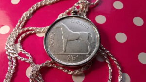 1940�N�� �A�C�������h�� �n�ƃn�[�v�̃n�[�t�N���E���`���[���y���_���g�i24�C���`�̃C�^���A���V���o�[���[�v�`�F�[���t���j