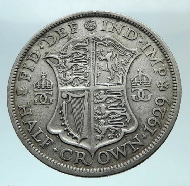 楽天市場】1929年 イギリス 英国 ジョージ5世 シルバー ハーフクラウン 