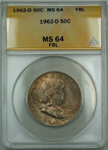 1962-D tNVo[ n[t_[ 50ZgRC ANACS MS-64 FBL g[ GK