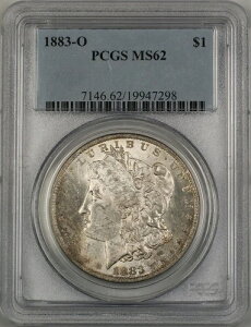 1883-O �����K�� �V���o�[ �_���[ 1�h�� �R�C�� PCGS MS-62 ���C�g�g�[�� (2E)