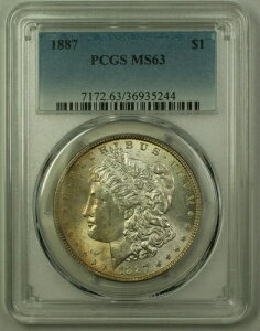 1887�N �����K�� �V���o�[�h�� 1�h���R�C�� PCGS MS-63 �W�F (20) (N)