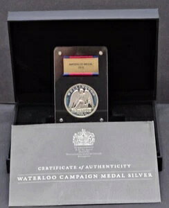 2015年 ワーテルロー方面作戦 200周年記念 銀メダル ケース&鑑定書付き