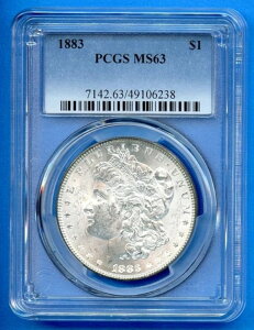1883 P PCGS MS63 �����K����� $1 �č������� 1883-P MS-63 �u���X�g�z���C�g �\��