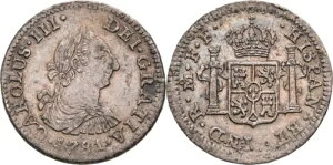 �X�y�C�� ���L�V�R 1/2 ���A�� 1781 �J�����X 3 �� (1759-1788) �I���W�i�� �V���o�[ �R�C�� #K200-