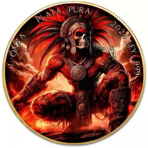 2024 メキシコ リベルタード ゴッド オブ ザ デッド ミクトランテクトリ 1 オンス .999 シルバー コイン