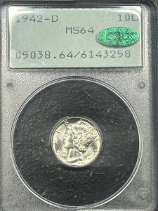 1942N D }[L[ Vo[ _C PCGS MS64 CAC F ?OGH g[ I[hO[ z_[