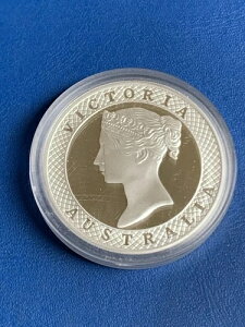 オーストラリア。1850 年代の 6 ペンス銀貨プルーフ コイン。非常に良い新品状態です。