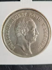 1907 E �h�C�c��� 5 MARK FUNF MARK FRIEDRICH AUGUST KONIG V. SACHSEN XF