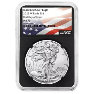 2022-W $1 1�I���X �o�[�j�b�V���h �A�����J�� �V���o�[ �C�[�O�� NGC MS70 FDI �t���b�O ���x�� ���g��...