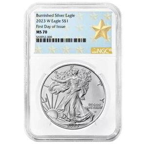 2023-W $1 1�I���X �o�[�j�b�V���h �A�����J�� �V���o�[ �C�[�O�� NGC MS70 FDI �E�F�X�g�|�C���g �X�^�[ L...