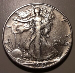 1941-D �f���o�[�~���g US 50�Z���g �E�H�[�L���O���o�e�B�n�[�t�_���[ 90% �V���o�[ (#53w-5274/PrRm