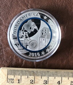 メダル 14.66g 36mm プラネットアース 北米 2016 シルバー 銀 コレクターズ インベスター 95-