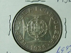 1936年 ポルトガル モザンビーク 10エスクード 銀貨 外国製 高品質 送料無料